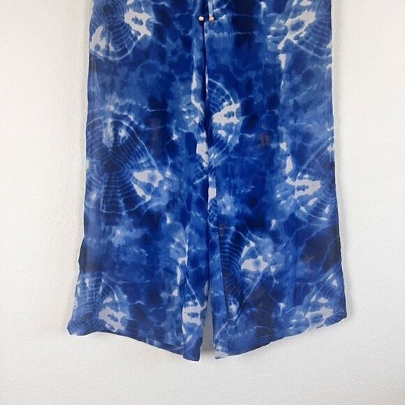 The Magic Of Stevie & Lindsay Women’s Pants Blue Tie Dye Drawstring Wide Leg XL - Picture 9 of 11